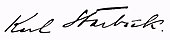 signature de Karl Starbäck