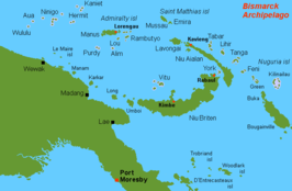 Kaart van Bismarckarchipel