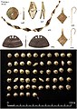 Artefacts en or de la culture de Kokel du site de Tunnug I