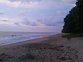 Het strand van Kribi in de avond