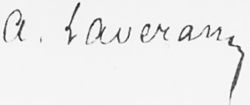 Alphonse Laverans signatur