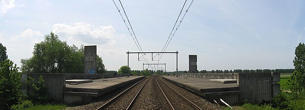 Spoorlijn t.h.v. het nooit afgebouwde station Lelystad Zuid