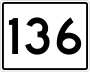 State Route 136 marker