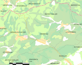 Mapa obce Wimmenau
