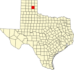 map of Texas highlighting Gray County