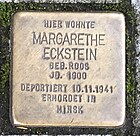 Stumbling Stone (Stolperstein) for Margarethe Eckstein. Moltkestraße 53, Düsseldorf