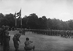 Milorg District 12 (D12) on parade in 1945.jpg