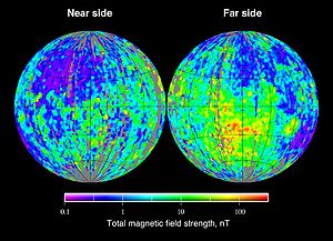 Total magnetic field strength at the surface o...