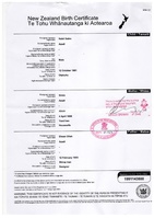 A New Zealand birth certificate without citizenship information, issued before 2006