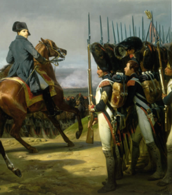 Napóleon és a császári gárda gránátosai a jénai csatában