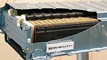 High voltage nickel-metal hydride (NiMH) battery of second generation Toyota Prius. Ni-MH Battery 02.JPG