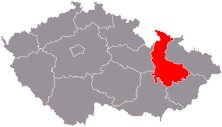 Letak Region Olomouc di Ceko