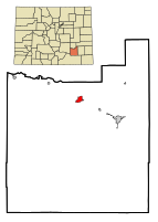 Location in Otero County and the state of Colorado