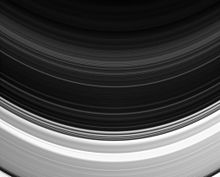 A Cassini image of the faint D Ring, with the inner C Ring below PIA18313 Saturn's D ring and inner C ring.jpg