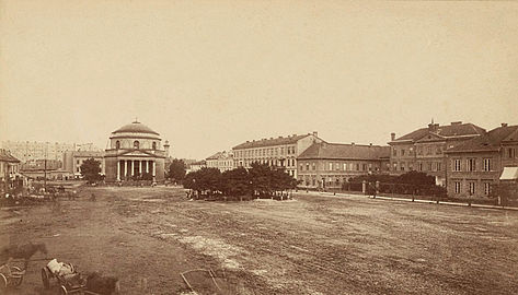 Photo en 1880, on voit l'institut pour sourds à droite et on voit avec la photo suivante sur le gymnase.