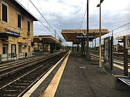 Järnvägsstationen i Ponte Galeria.