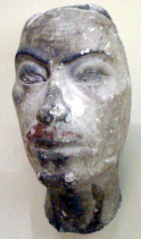 Portrait study thought to be of Ay from the studio of the sculptor Thutmose.