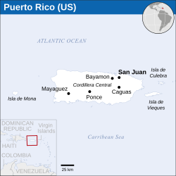 Location of Puerto Rico