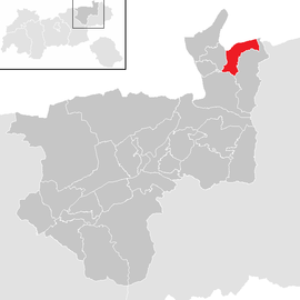Poloha obce Rettenschöss v okrese Kufstein (klikacia mapa)