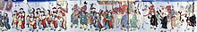 An 1832 Ryukyuan mission to Edo, Japan; 98 people with a music band and officials. Ryukyu 1832.JPG