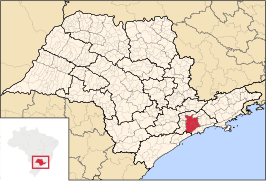 Ligging van de Braziliaanse microregio São Paulo in São Paulo