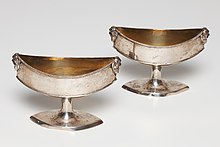 Seder cups, dated between 1790 and 1810. In the Jewish Museum of Switzerland's collection. Sederschalchen.jpg