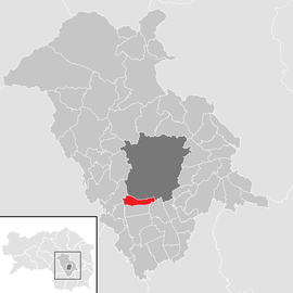 Poloha obce Seiersberg v okrese Graz-okolie (klikacia mapa)