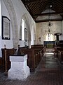 The nave showing the filled-in north arcade.