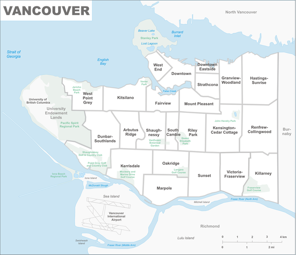 Carte de Vancouver