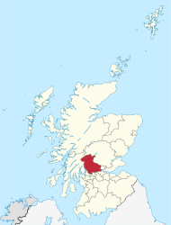 Pozicija Stirlinga na karti Škotske