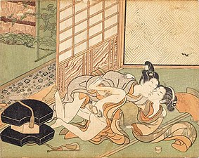 Suzuki Harunobu Visit by the Fan Salesman, c.1770