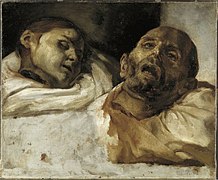 Las cabezas cortadas (1818), de Théodore Géricault, Museo Nacional de Estocolmo