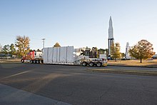 Backplane being transported to California, 2013 The James Webb Space Telescope's 'Backplane' Leaves NASA Marshall.jpg