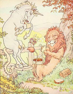 Lion and Unicorn from The Nursery Rhyme Book