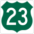 A US 23 shield used in Florida prior to 1993