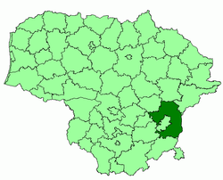 Location of Vilnius district municipality