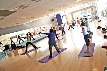 Yoga Class at a Gym