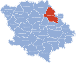 Зенькаўскі раён на мапе