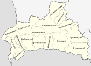 Брестская область на карте