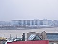 Nisjnij Novgorod Stadion med Volga i forgrunden.