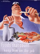 Foods that count keep him on the job (1942)