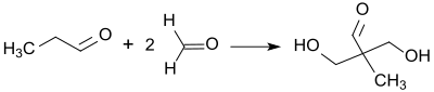 2,2-Dihydroxymethylpropionaldehyd durch Aldolreaktion