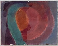 Выставка Cosmoscow. А. Каменский. Шуберт, баркарола. Гуашь, 1969