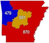 List of Arkansas area codes
