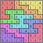 The previous puzzle, solved with digits in the blanks spaces.