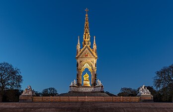 L'Albert Memorial, dans Kensington Gardens, à Londres. (définition réelle 7 903 × 5 137)