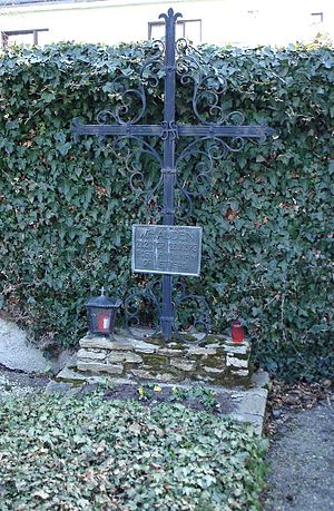 W. Auden's grave at the cemetery of Kirchstett...