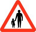 Pedestrians in road ahead