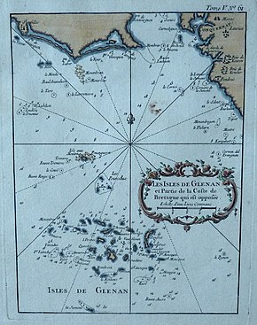 Souostroví na mapě Jacquese-Nicolase Bellina z roku 1764