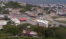 Bus station near Walter Bay Bus station near Walter Bay, from hills (cropped).jpg